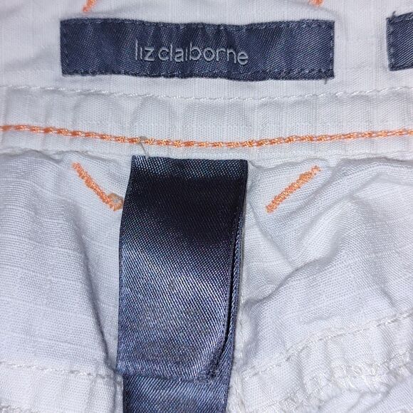 Liz Claiborne Audra cream color cropped pants  Sz 4 - Picture 7 of 8